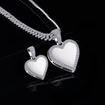moissanite heart pendant