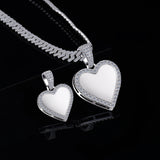 moissanite heart pendant