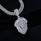 Hip Hop Iced Out Moissanite Diamond VVS D Color Lion Charm |925 Silver | PASS DIAMOND TESTER!!!