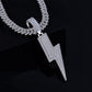 Lightning Shape Pendant for Men's Hip Hop Moissanite Diamond VVS D Color Cross Praying hand | 925 Silver | PASS DIAMOND TESTER!!!