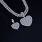 Bling HipHop Baguettes Heart Shape Style Moissanite VVS D color Diamond Charm | 925 Silver| PASS DIAMOND TESTER!!!