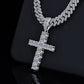 Fully Iced Out Cross Pendant Moissanite Diamond VVS D Color | 925 silver 14k Gold Plated |PASS DIAMOND TESTER!!!