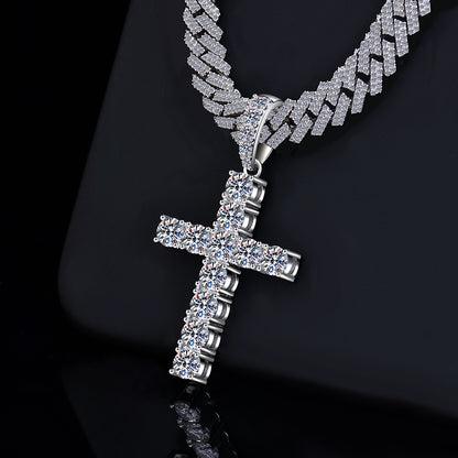 Iced Out Cross Pendant