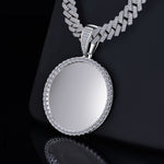 Round Memory Pendant Iced Out