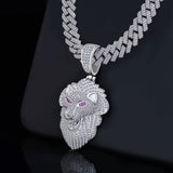 Lion Pendant Iced Out