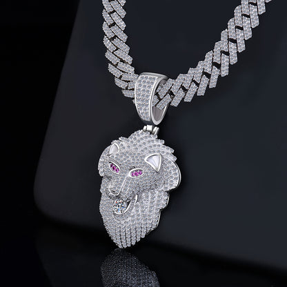 Lion Pendant Iced Out