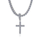 Fully Iced Out Cross Pendant Moissanite Diamond VVS D Color | 925 silver 14k Gold Plated |PASS DIAMOND TESTER!!!