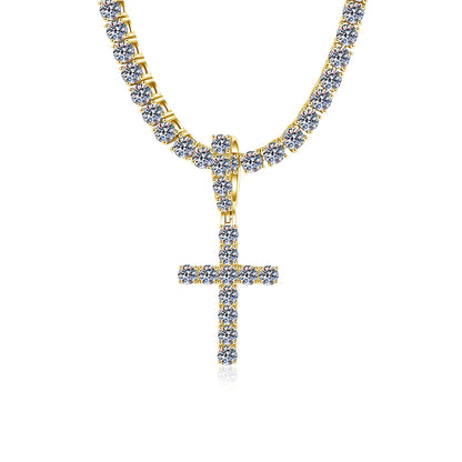 Iced Out Cross Pendant