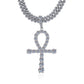 Fully Iced Out Ankh Pendant Moissanite Diamond VVS D Color | 925 silver | PASS DIAMOND TESTER!!!