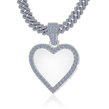 5.7ct VVS D Color moissanite heart memory pendant picture locket free picture fixing solid 925 silver Atlanta