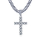 Fully Iced Out Cross Pendant Moissanite Diamond VVS D Color | 925 silver 14k Gold Plated |PASS DIAMOND TESTER!!!