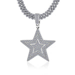 Moissanite star pendant 2CT iced out VVS D color GRA certified 925 sterling silver Atlanta Paradise Gems