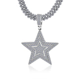 Moissanite star pendant 2CT iced out VVS D color GRA certified 925 sterling silver Atlanta Paradise Gems