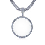 Moissanite iced out memory photo pendant VVS D color GRA certified 925 silver free picture fixing Atlanta