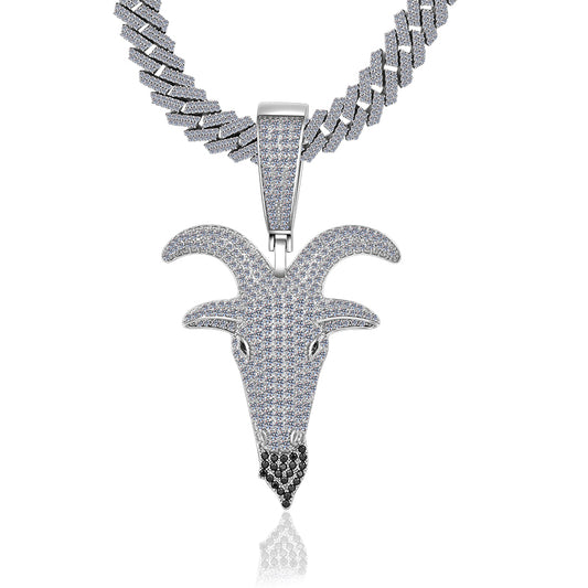 5.2ct VVS D Color moissanite GOAT pendant iced out solid 925 sterling silver hip hop charm Atlanta