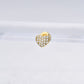 Moissanite Diamond VVS D Color Essence Pave Love Heart Earring 14K Gold Plated /Real Silver 925 7MM | PASS DIAMOND TESTER