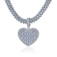 Bling HipHop Baguettes Heart Shape Style Moissanite VVS D color Diamond Charm | 925 Silver| PASS DIAMOND TESTER!!!