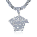 12.6ct VVS D Color moissanite Medusa head pendant iced out solid 925 sterling silver passes diamond tester Atlanta