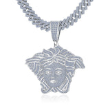 12.6ct VVS D Color moissanite Medusa head pendant iced out solid 925 sterling silver passes diamond tester Atlanta