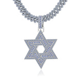 12ct VVS D Color moissanite Star of David pendant iced out solid 925 sterling silver passes diamond tester Atlanta