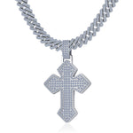 Moissanite cross pendant 7.6CT 14K gold iced out VVS D color GRA certified 925 silver Atlanta Paradise Gems