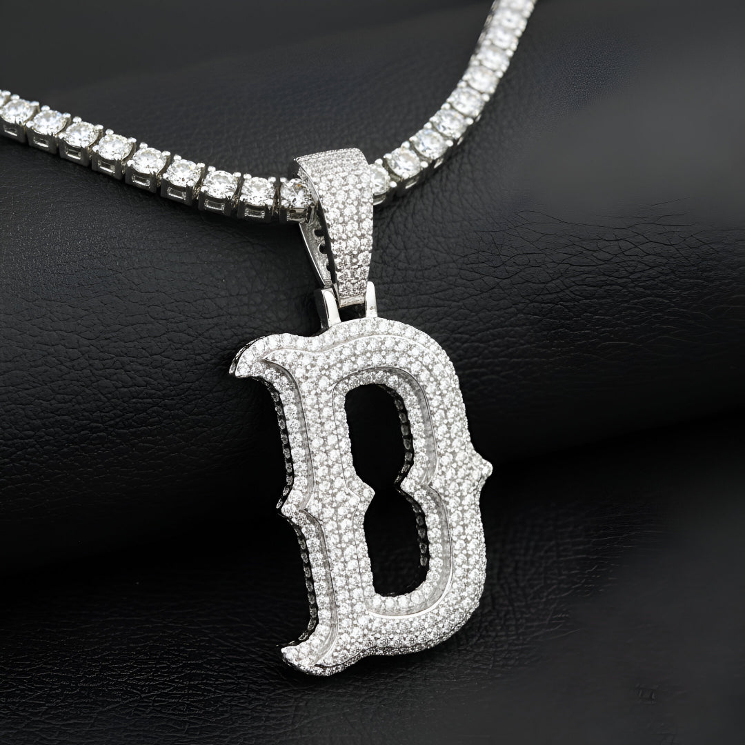 A-Z Letter Initials Round Style - Alphabet charm with Moissanite Diamond VVS D Color with 925 Silver 2.50 CARAT | PASSES DIAMOND TESTER! !