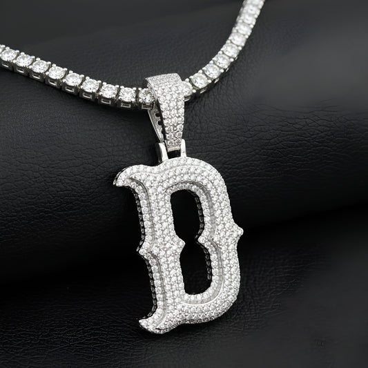 A-Z Letter Initials Round Style - Alphabet charm with Moissanite Diamond VVS D Color with 925 Silver 2.50 CARAT | PASSES DIAMOND TESTER! !