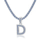 A-Z Letter initials - Alphabet charm with Moissanite VVS D Color with 925 Silver 1.00 CARAT | PASS DIAMOND TESTER!!!! WITH NECKLACE/WITHOUT NECKLACE