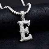 A-Z Letter Initials Round Style - Alphabet charm with Moissanite Diamond VVS D Color with 925 Silver 2.50 CARAT | PASSES DIAMOND TESTER! !