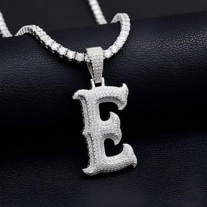 Moissanite Round Letter Initial Pendant A-Z | 2.50ct VVS D Color | 925 Silver