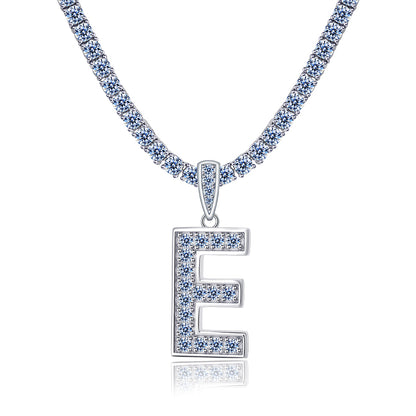 Moissanite Letter Initial Pendant A-Z | 1ct VVS D Color | 925 Silver | With Chain