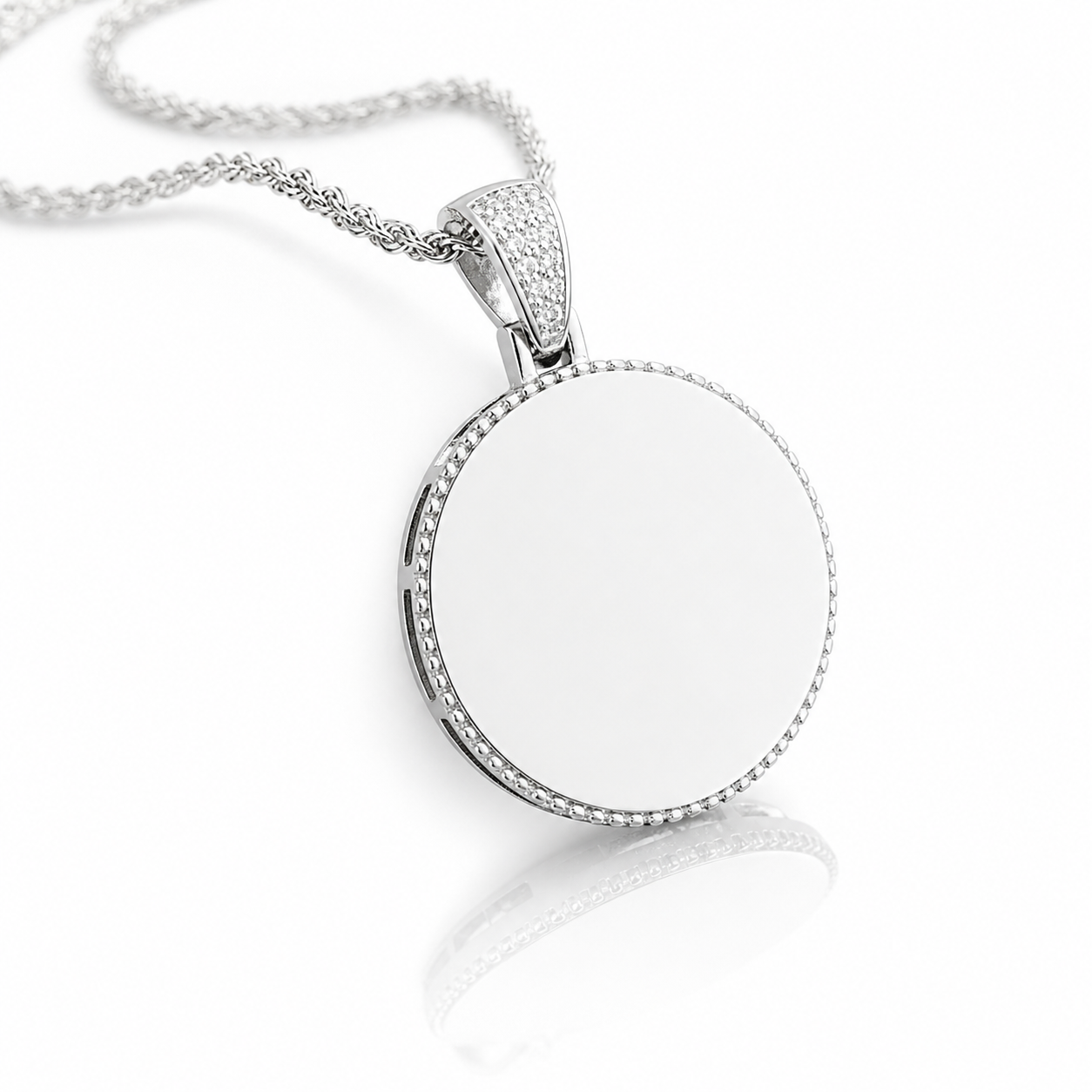 Moissanite Evil Eye Pendant with Cactus Chain | VVS D Color | 925 Silver