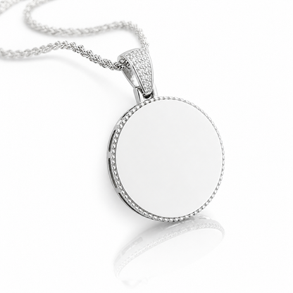 Moissanite Evil Eye Pendant with Cactus Chain | VVS D Color | 925 Silver