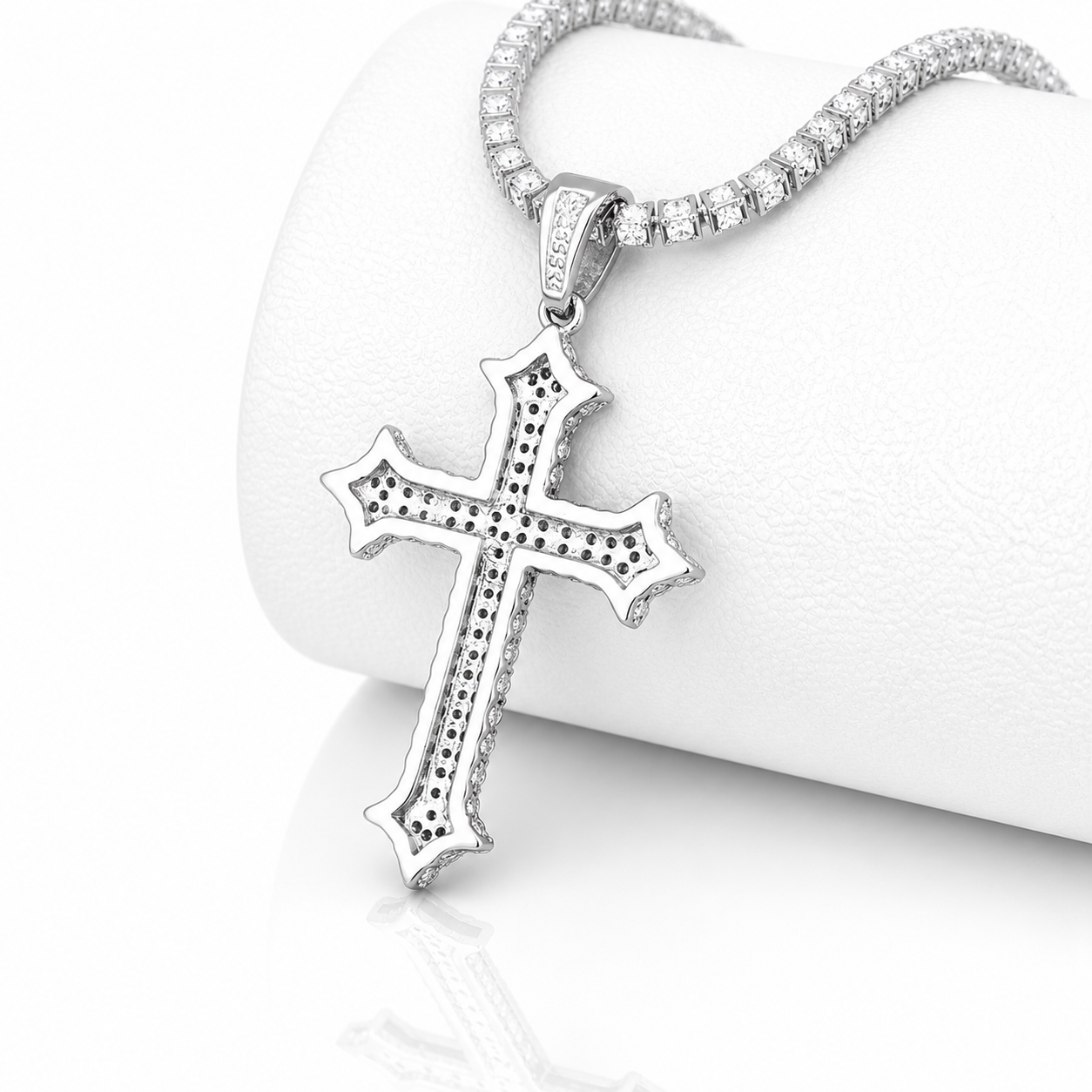 Hip Hop Moissanite Cross Charm Iced Out | VVS D Color | 925 Sterling Silver