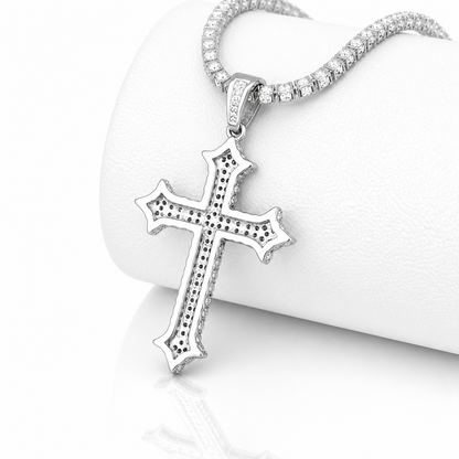 Hip Hop Moissanite Cross Charm Iced Out | VVS D Color | 925 Sterling Silver