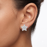 Moissanite Star Stud Earrings Men & Women