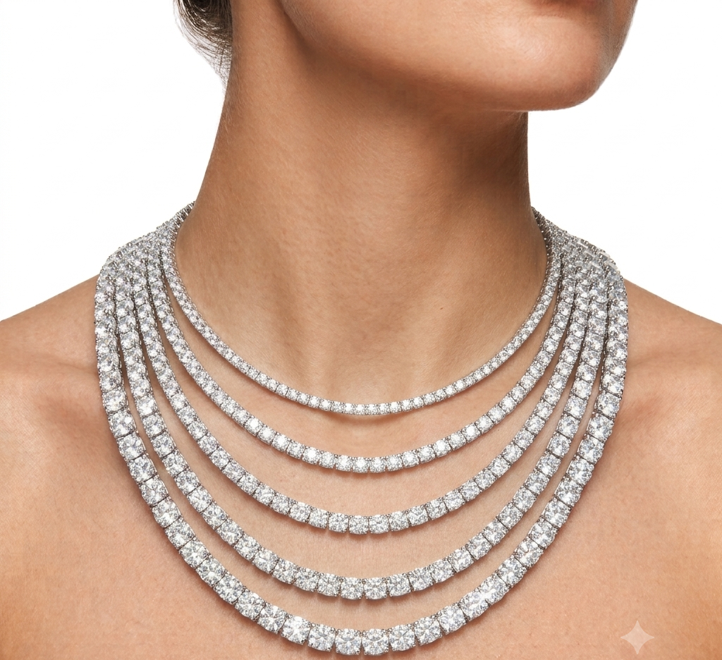 Moissanite Tennis Chain 5MM 925 Silver