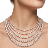 Moissanite Tennis Chain 3MM Rose Gold