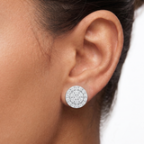 Moissanite Round Iced Out Studs 12MM