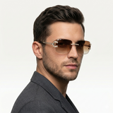 Moissanite Brown Iced Out Sunglasses VVS