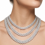 Moissanite Cuban Link Chain 12MM 925 Silver