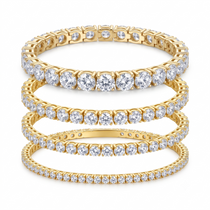 Moissanite Tennis Bracelet 2MM-6MM, VVS D Color moissanite in 925 sterling silver.