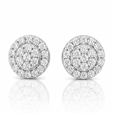 Moissanite Round Iced Out Studs 12MM