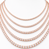 Moissanite Tennis Chain 3MM Rose Gold