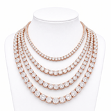 Moissanite Tennis Chain 3MM Rose Gold