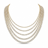 Moissanite Tennis Chain 4MM 14K Gold