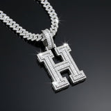 A-Z Letter Initials Baguette Style - Alphabet charm with Moissanite Diamond VVS D Color with 925 Silver 3.50 CARAT | PASSES DIAMOND TESTER!!