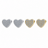 Moissanite Heart Stud Earrings Women