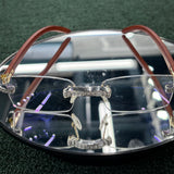 Moissanite Wood Temple Glasses Iced Out