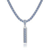 A-Z Letter initials - Alphabet charm with Moissanite VVS D Color with 925 Silver 1.00 CARAT | PASS DIAMOND TESTER!!!! WITH NECKLACE/WITHOUT NECKLACE